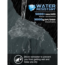 TACVASEN Mens Rain Jacket Waterproof Hiking Coat Windproof Mountain Jacket Lightweight Windbreaker with Hooded Gray S