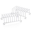 Yardwe 2pcs Toast Bread Rack Holder 8 Slice Holes Stainless