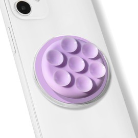 On The Grip Magnetic Silicone Suction Cup Phone Mount with Hands-Free Stand - Perfect for Selfies, Videos, Durable, Secure Grip, One-Touch Holding, Lightweight, Sleek Design (Purple)