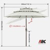 ABCCANOPY 10Ft 3 Tiers Market Umbrella, Outdoor Table Umbrella for