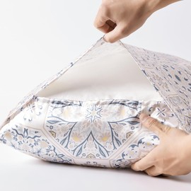 BEDELITE Satin Pillowcase for Hair and Skin Digital Printing, Super Soft Cooling Similar to Silk Pillow Cases 2 Pack with Envelope Closure, Gift for Women Men(King 20x40 Inch, Ethnography)