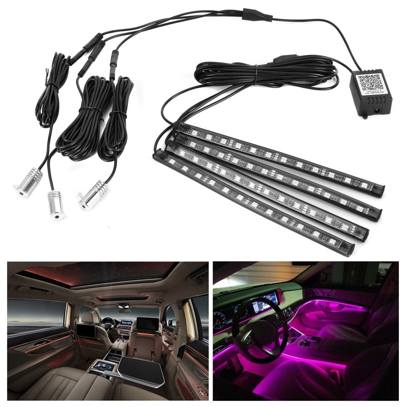 LED Ambient Lamp Atmosphere Wireless IP65 Waterproof Automotive Interior Decor