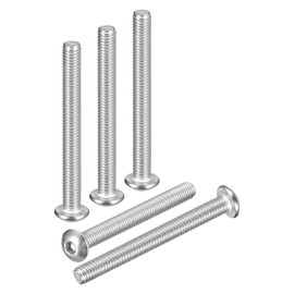 DTGN M5-0.8x50mm ボタンヘッドキャップボルト25個入り ロードバイク マウンテンバイク 自動車 オートバイに最適 304ステンレススチール 白華処理仕上げ 六角ドライブファスナー