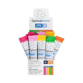 OptimalAmino OTG Stick Packs, 5 Flavor Variety Box (30 Count), 99% Utilized Essential Amino Acid (EAA) Supplement, Increase Muscle Recovery, Vegan/Keto Pre/Post Workout, NSF Certified for Sport