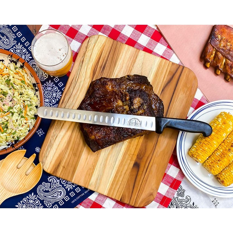 SPITJACK BBQ Smoked Brisket Knife for Meat Carving and Slicing
