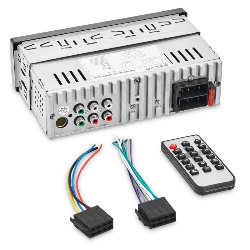 Belva BDMRS5 Single DIN Digital Media Receiver with Bluetooth, Front