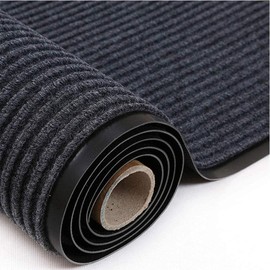 SRDDQLC Commercial Grade Door Floor Mat Brush Step Entrance Mat 3' ×5' Outdoor Indoor Mat Waterproof Rubber Back Rugs for Home Office Business Areas Dark Grey