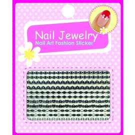 Nail Ssen Nail Art 3D Metallic Sticker MLSS-02 Metallic Black / 네일쎈 네일아트 3D 메탈릭스티커 MLSS-02 메탈블랙