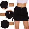 PEIQI Womens Short Cargo Skirt Button Mini Denim Skirts with