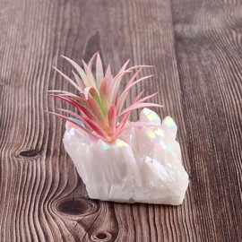 Nupuyai titanium coated rock crystal, druse rough stone, irregular crystal, cluster quartz, geode gemstone, for Reiki, Feng Shui decoration