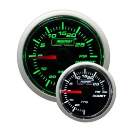 Electric Boost Gauge- Green/White Performance Series 52mm (2 1/16")