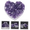 Ipetboom Natural Amethyst Heart Shaped Crystal Stone Decoration Unique Desk