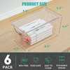6 Pack Small Clear Storage Bins with Lids, Acrylic Arts