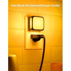 FIVORRA LED Bathroom Night Lights 2-Pack: 3000K Soft Glow, Plug in Wall Light with Light Sensor, Auto On/Off, Ideal for Kids Room & Hallway Use