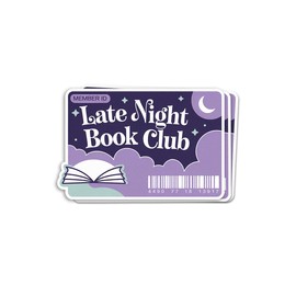 (3pcs) Late Night Book Club Member Id - Glow in The Dark Kindle Sticker - Bookish Stickers and Gift for Readers - Cute Book Stickers for Kindle - Decorative Decals - Durable & Waterproof