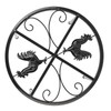 Chicken Feeder Metal Stand Indoor Outdoor Iron Flower Pot Holder