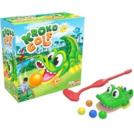 Goliath Crocodile Golf, Mini Golf Game for Children from 4 Years, Interactive Skill Game with Crocodile, Promotes Coordination and Motor Skills, Gift Idea for 2-4 Players