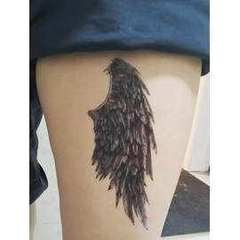 SanerLian Angel Wings Temporary Tattoo Sticker Waterproof Vintage Adult Men Women Large 15X21cm Set of 2