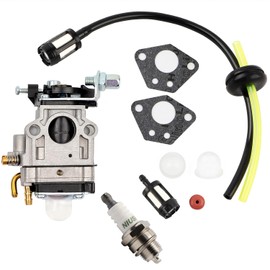 YIKAOMAI® Mäher, Kettensäge Vergaser-Kit für 52cc 49cc 43cc Motor Vergaser mit Dichtung, Schlauch, Zündkerze und Gasfilter(Vergaser-Sets)