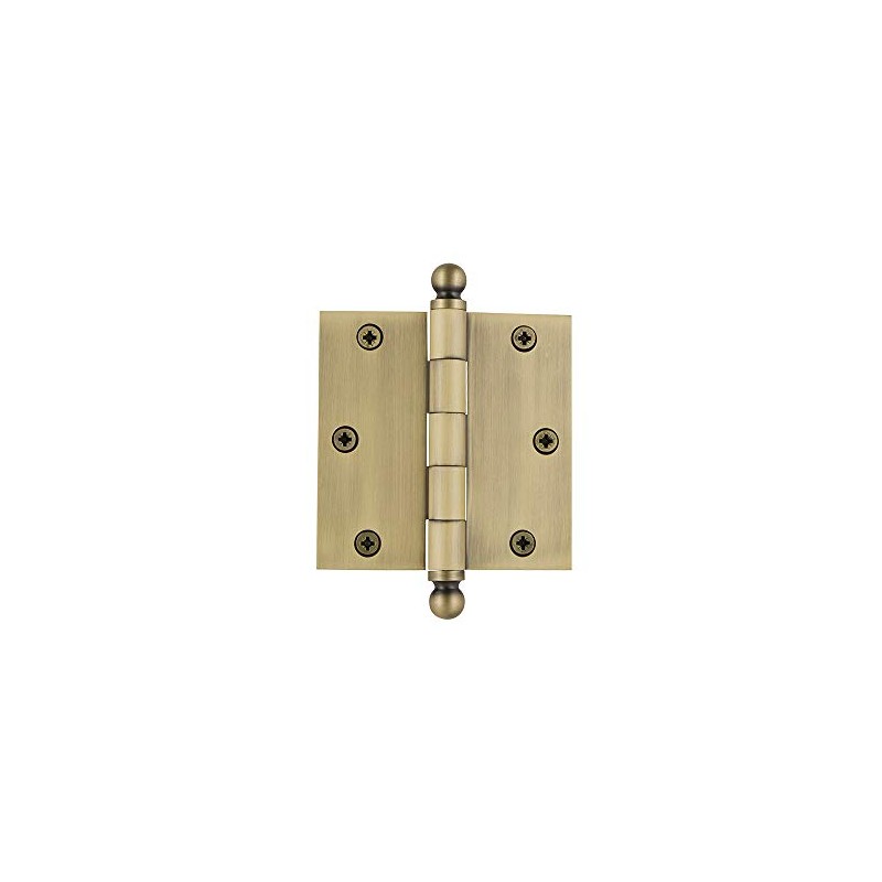 Nostalgic Warehouse Ball-Tip Residential Door Hinge with Square Corners