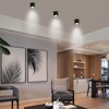 KYOTECH LED Surface-Mounted Spotlight, IP44, Black, Surface-Mounted Ceiling Light, Diameter