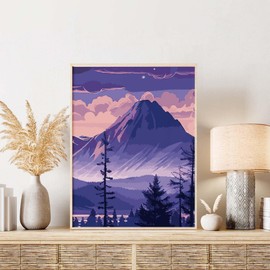 3 Pack Paint By Numbers Kit for Adults - Landscape Adult Beginner Diy Acrylic Pigment Canvas Easy Paint By Numbers - Suitable for Home Space Wall Decoration - 12x16 Inch Arts and Crafts for Adults