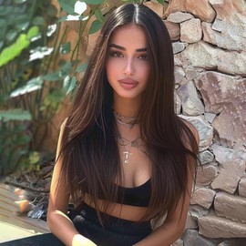 BERRYLION Long Straight Wigs for Women|Synthetic Wigs for Black Women|Black Wigs for Women 28inch (Dark Brown)