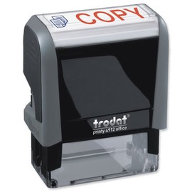 Copy Trodat Printy 4912 Self-Inking Two Color Stock Message Stamp