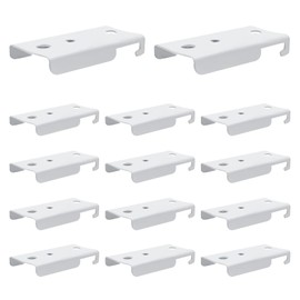 Ceiling Mount Brackets for Flexible Curtain Track Curtain Track Installation Accessories, White Curved Curtain Track Bracket for Ceiling Mounting, White, 14 Pack
