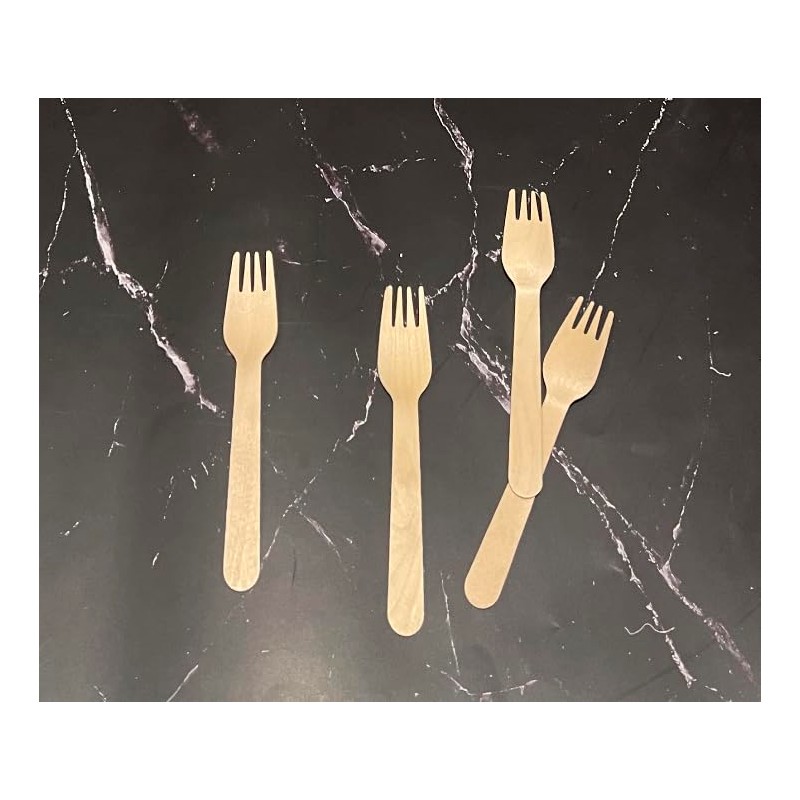 Hey Biota - Pack of 100 - Wooden Fork -
