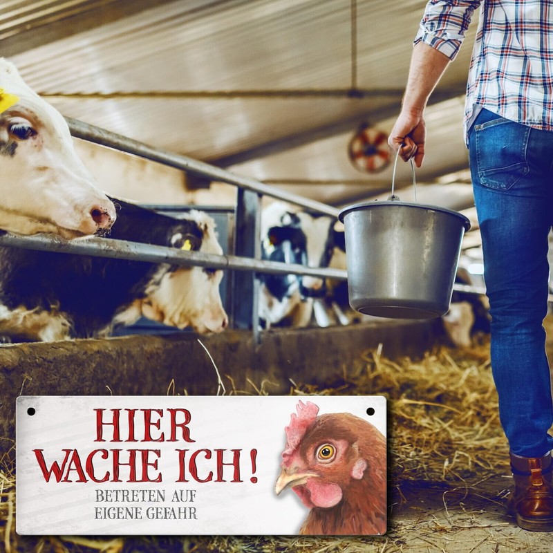 Betreten auf eigene Gefahr - Hier wache ich! Metal Sign