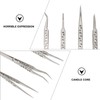 Mipcase 5pcs Precision Tweezers Stainless Steel Electronics Jewelry Tweezers for
