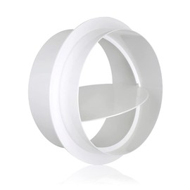 4 Inch Back Draft Damper for Ventilation Ducts - Automatic Draft Blocker Shutter with Connecting Rings, Ideal for HVAC, Exhaust, and Dryer Vents