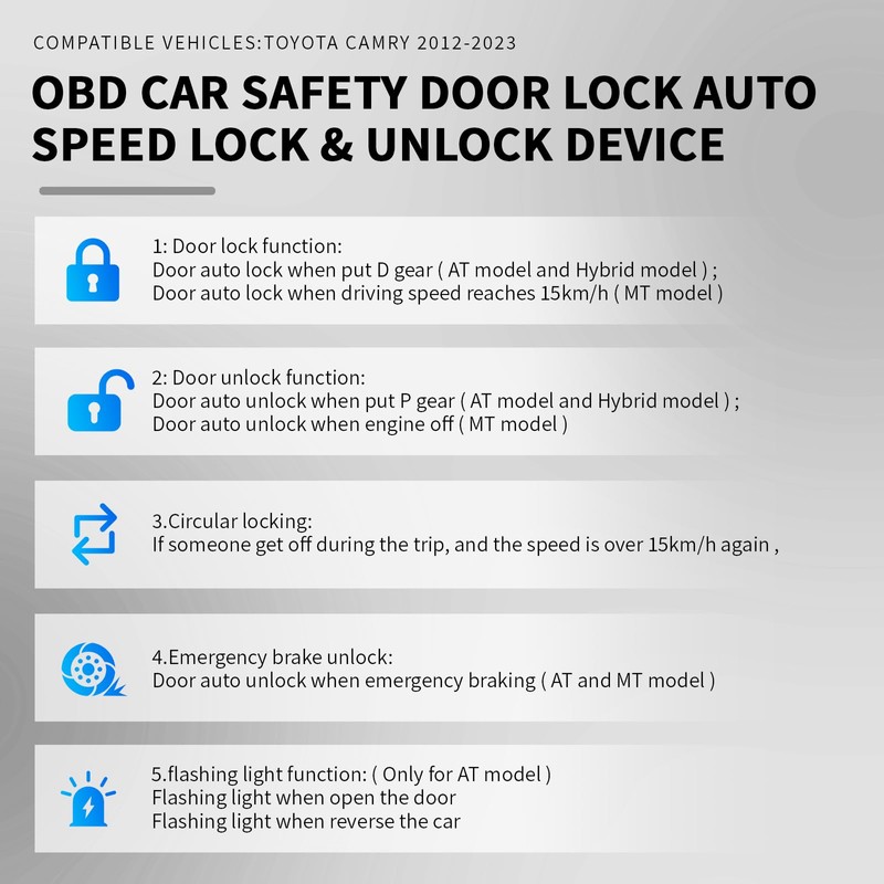 Forten Kingdom OBD Car Door Auto Speed Lock Unlock Intelligent