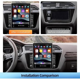 9.7" Android 13 Car Stereo for Dodge Ram 1500 2500 3500 2009-2012 Double Din Touch Screen Car Audio Receiver w/Wireless Carplay Android Auto GPS Navigation Bluetooth WiFi SWC Backup Camera MIC, 2+32G