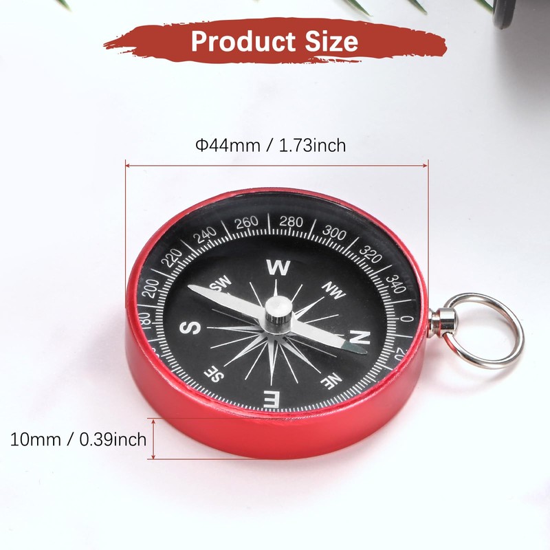 TIXIPEM Pocket Compass [2PCS] - Survival Sports Navigation Compass with