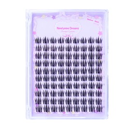Ninetynine Dreams 90PCs Starluxe Black Lashes Manhua Anime DIY Wispy Lash Clusters 9-13mm C Curl Beginner Friendly Lightweight & Reusable Individual Waterproof Spiky Eyelashes Thin Comfortable Band