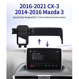Masergogo Car Phone Holder for 2014-2016 Mazda 3/2016-2021 Mazda CX-3, 360° Rotation, 7 inch Screen Fixed Clip, Auto Accessories Navigation Bracket, Interior Decoration Mobile Phone Mount