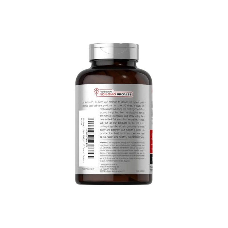 Horbäach Óxido Nítrico Max 3600 mg – 120 Cápsulas con