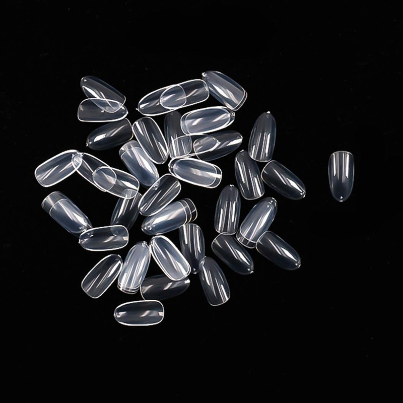 Sethexy Short Oval False Nails 500Pcs 10Sizes Full Cover Acrylic