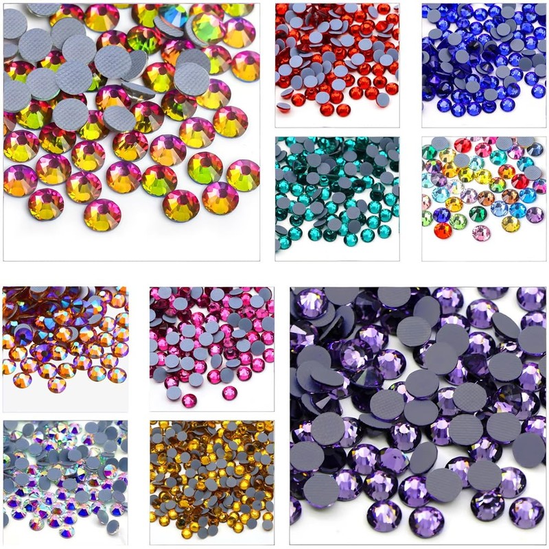 Hotfix Rhinestones Flatback Glass Rhinestone 6000PCS SS6 1.9-2.0MM Round Gems