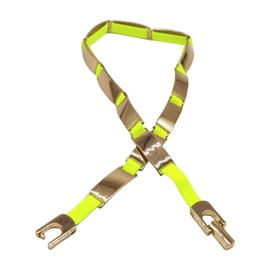 Trendy Fashion Jewelry Women High Waist Hip Gold Metal Charms Buckle Belt Neon Yellow Elastic Waistband S M L