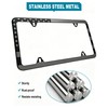 RCKJNJ American Flag License Plate Frames- Heavy Duty Stainless Steel