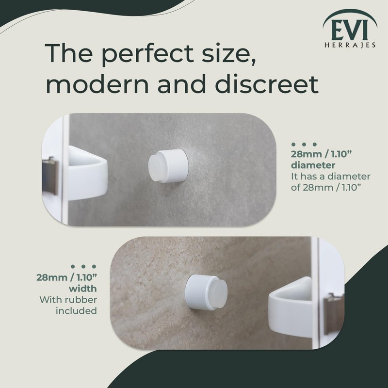 EVI | Wall Adhesive Doorstop | 1.1'' X 1.1'' |
