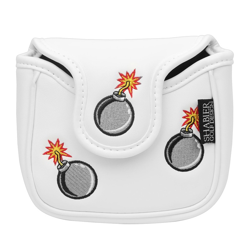 SHABIER White Golf Putter Cover with Tiger Shark Design Golf