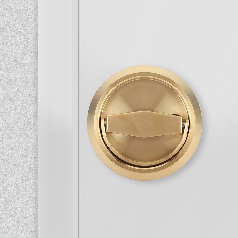 Stainless Steel Door Lock with Handle Pull Ring for Cabinet