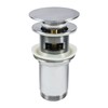 Drain Fitting for Sink with and without Overflow, Click-Clack Valve