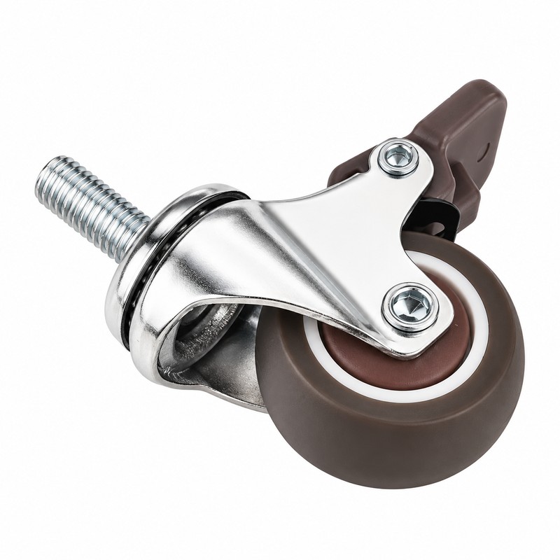 4 Pcs 1.25-Inch Stem Caster Wheels – TPR Swivel Wheels