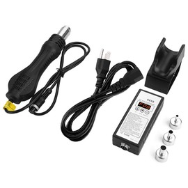 Rework Station 8858 SMD Hot Air Gun Digital Welding Tool with 3 Nozzles and LED Digital Display(US plug) 100-480℃ 50-60Hz 50W