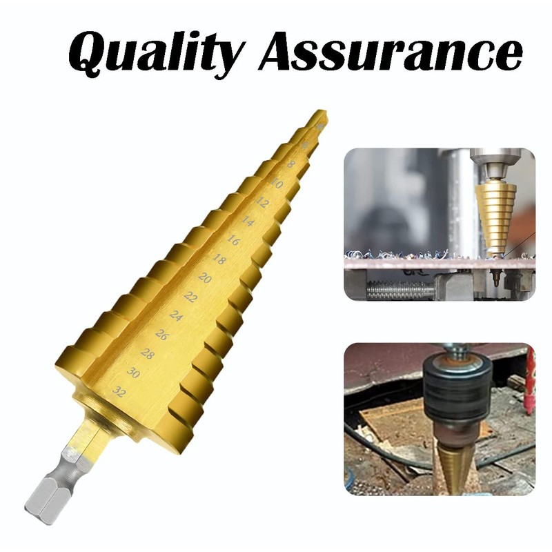 Aniuge Step Drill Bit-3PCS Hss Step Bits Set High Speed